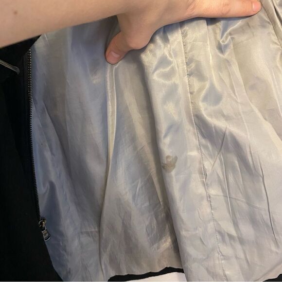 Kenneth Cole wool blend black pea trench coat belted goth Y2K -XS - Picture 7 of 12